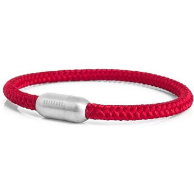 Akitsune Silvus Bracelet en Nylon 5mm d'paisseur Bracelet en Acier Inoxydable pour Femmes Hommes Fermeture magntique Argent Mat Bordeaux 22,5cm - Publicité Akitsune Silvus Bracelet en Nylon 5mm d'paisseur Bracelet en Acier Inoxydable pour Femmes Hommes Fermeture magntique Argent Mat Bordeaux 22,5cm - Publicité
