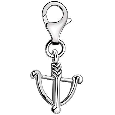 Quiges Charm Pendentif Breloque avec Fermoir Femme Plaqué Argent Signe du Zodiaque Sagittaire 3D - Publicité Quiges Charm Pendentif Breloque avec Fermoir Femme Plaqué Argent Signe du Zodiaque Sagittaire 3D - Publicité
