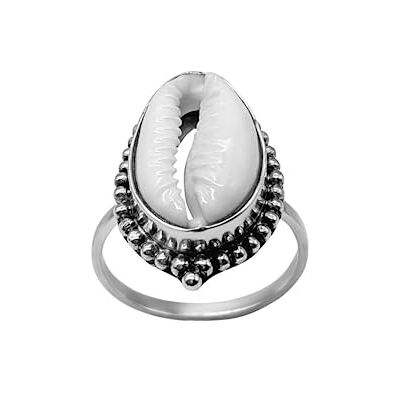 81stgeneration Bague en Argent 925 avec Coquillage Cauri Granulé de Bali Bague en Argent Sterling avec Perles en Coquillage Naturel Bijoux de Plage Bohème de Style Indien pour Femmes - Publicité 81stgeneration Bague en Argent 925 avec Coquillage Cauri Granulé de Bali Bague en Argent Sterling avec Perles en Coquillage Naturel Bijoux de Plage Bohème de Style Indien pour Femmes - Publicité