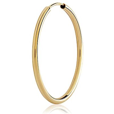 NKlaus simple créole 30mm 333 or jaune 8 carats or boucle d'oreille 2,0mm or fort - Publicité NKlaus simple créole 30mm 333 or jaune 8 carats or boucle d'oreille 2,0mm or fort - Publicité