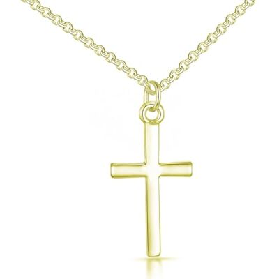 Philip Jones Collier croix plaqué or, Plaqué or - Publicité Philip Jones Collier croix plaqué or, Plaqué or - Publicité