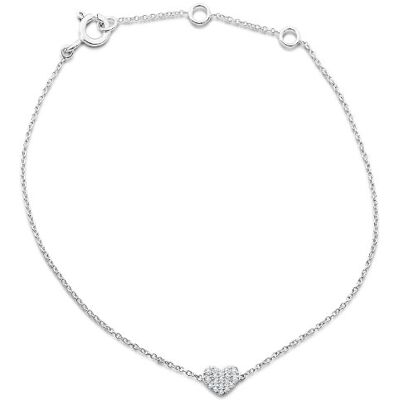 MIORE Bracelet Femme Or 9 Carats (375), Pendentif Cœur Diamant 0,08 ct, Chaine Maille Forçat 17-19 cm, Fermoir Anneau à Ressort, Bracelet Or Hypoallergénique, Avec Coffret Bijoux - Publicité MIORE Bracelet Femme Or 9 Carats (375), Pendentif Cœur Diamant 0,08 ct, Chaine Maille Forçat 17-19 cm, Fermoir Anneau à Ressort, Bracelet Or Hypoallergénique, Avec Coffret Bijoux - Publicité
