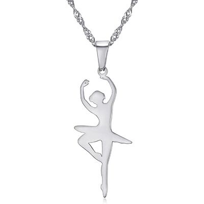 BOBIJOO Jewelry Pendentif Collier Danseuse Classique Pointe Ballet Acier INOX 316L Argenté Chaîne - Publicité BOBIJOO Jewelry Pendentif Collier Danseuse Classique Pointe Ballet Acier INOX 316L Argenté Chaîne - Publicité