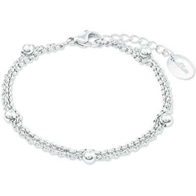 s.Oliver Bracelet en argent sterling 925/acier inoxydable pour femme, bracelet à motif, livré dans un coffret cadeau. Publicité s.Oliver Bracelet en argent sterling 925/acier inoxydable pour femme, bracelet à motif, livré dans un coffret cadeau. Publicité