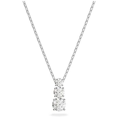 Swarovski Pendentif Attract Trilogy, Taille ronde, Blanc, Métal rhodié - Publicité Swarovski Pendentif Attract Trilogy, Taille ronde, Blanc, Métal rhodié - Publicité
