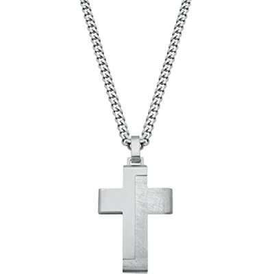 s.Oliver Pour Hommes Bijoux – Collier En Acier Inoxydable Avec Pendentif Croix – Classique, Intemporel Et Marqué – Parfait Idée Cadeau - Publicité s.Oliver Pour Hommes Bijoux – Collier En Acier Inoxydable Avec Pendentif Croix – Classique, Intemporel Et Marqué – Parfait Idée Cadeau - Publicité