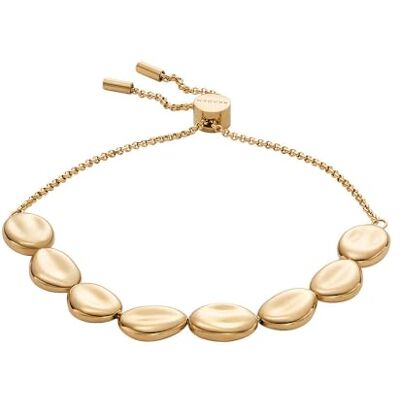 SKAGEN Bracelet de galets en acier inoxydable, doré, pour femme, - Publicité SKAGEN Bracelet de galets en acier inoxydable, doré, pour femme, - Publicité