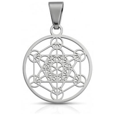 Felicidade Pendentif en Metatron en Acier Inoxydable Symbole de Protection et de Sagesse Disponible en Argenté et en doré Idéal pour Tous Bijou Élégant et Plein de Sens (Argenté) - Publicité Felicidade Pendentif en Metatron en Acier Inoxydable Symbole de Protection et de Sagesse Disponible en Argenté et en doré Idéal pour Tous Bijou Élégant et Plein de Sens (Argenté) - Publicité