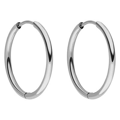 Purelei Boucles d'oreilles élégantes, boucles d'oreilles pour femme en acier inoxydable durable, bijoux imperméables, diamètre 15,8 mm (Argent) - Publicité Purelei Boucles d'oreilles élégantes, boucles d'oreilles pour femme en acier inoxydable durable, bijoux imperméables, diamètre 15,8 mm (Argent) - Publicité