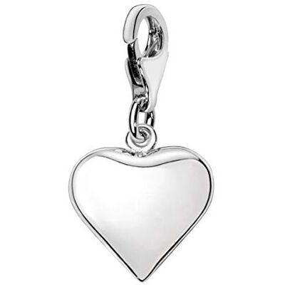 Quiges Charm Pendentif Perle avec Fermoir Femme Argent 925 Coeur 3D - Publicité Quiges Charm Pendentif Perle avec Fermoir Femme Argent 925 Coeur 3D - Publicité