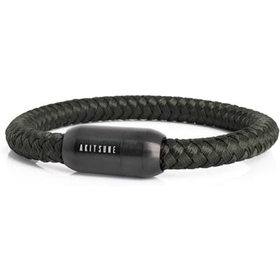 Akitsune Portus Bracelet Corde Voile Boucle magntique Bracelet Femme Ancre Homme Maritime Noir Mat-Olive 21cm - Publicité Akitsune Portus Bracelet Corde Voile Boucle magntique Bracelet Femme Ancre Homme Maritime Noir Mat-Olive 21cm - Publicité