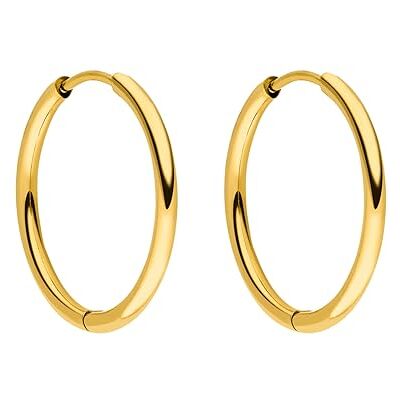 Purelei Sleeky Boucles d’oreilles (Or) – Créoles durables en acier inoxydable – Boucles d’oreilles femme résistantes à l’eau – 1,5 cm de diamètre – Bijoux de mode - Publicité Purelei Sleeky Boucles d’oreilles (Or) – Créoles durables en acier inoxydable – Boucles d’oreilles femme résistantes à l’eau – 1,5 cm de diamètre – Bijoux de mode - Publicité