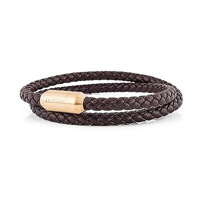 Akitsune Suprema Bracelet en Cuir magntique Bijoux de Bras Femmes Hommes Acier Inoxydable Bracelet doublement enroul Or Marron 20,00 cm - Publicité Akitsune Suprema Bracelet en Cuir magntique Bijoux de Bras Femmes Hommes Acier Inoxydable Bracelet doublement enroul Or Marron 20,00 cm - Publicité