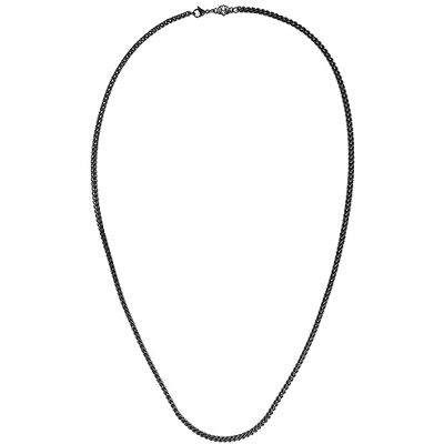 Akitsune Franco Chane 60 cm de Long 3 mm de Large Collier Femmes Hommes en Acier Inoxydable Mousqueton rsistant l'eau Collier Hommes Noir Mat - Publicité Akitsune Franco Chane 60 cm de Long 3 mm de Large Collier Femmes Hommes en Acier Inoxydable Mousqueton rsistant l'eau Collier Hommes Noir Mat - Publicité