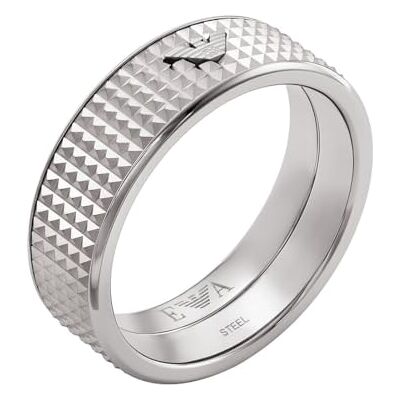 Emporio Armani Bague en acier inoxydable, pour homme, EGS2988040 - Publicité Emporio Armani Bague en acier inoxydable, pour homme, EGS2988040 - Publicité