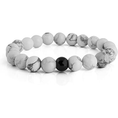 Akitsune Globae Bracelet de Perles Bijoux de Bras Femme Homme Onyx Pierre de Lave Turquoise Blanc 20cm - Publicité Akitsune Globae Bracelet de Perles Bijoux de Bras Femme Homme Onyx Pierre de Lave Turquoise Blanc 20cm - Publicité
