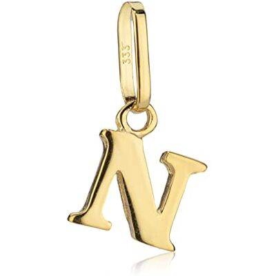 NKlaus pendentif petite lettre N 333 jaune or 8 carats 7x6mm enfants alphabet amulette - Publicité NKlaus pendentif petite lettre N 333 jaune or 8 carats 7x6mm enfants alphabet amulette - Publicité