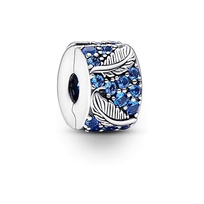 Pandora Moments Charm clip Plume en argent sterling avec cristal bleu nuit - Publicité Pandora Moments Charm clip Plume en argent sterling avec cristal bleu nuit - Publicité