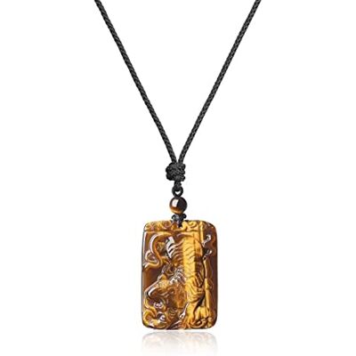 COAI Collier Totem Tigre, Pendentif Œil de Tigre pour Homme/Femme - Publicité COAI Collier Totem Tigre, Pendentif Œil de Tigre pour Homme/Femme - Publicité