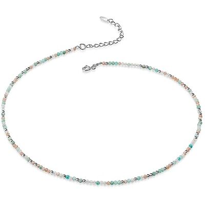 MATERIA by Matthias Wagner Collier ras du cou pour femme en argent 925 avec perles multicolores # - Publicité MATERIA by Matthias Wagner Collier ras du cou pour femme en argent 925 avec perles multicolores # - Publicité