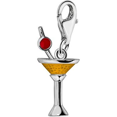 Quiges Charm Pendentif Breloque avec Fermoir Femme Plaqué Argent Boisson Cocktail 3D Émail Jaune - Publicité Quiges Charm Pendentif Breloque avec Fermoir Femme Plaqué Argent Boisson Cocktail 3D Émail Jaune - Publicité