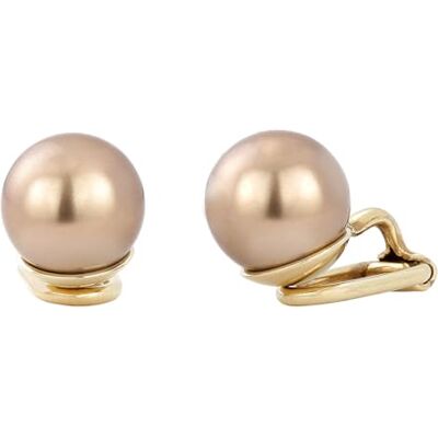 Traveller Traveler Boucles d'oreille clip Perle 10mm bronze 22ct doré - Publicité Traveller Traveler Boucles d'oreille clip Perle 10mm bronze 22ct doré - Publicité