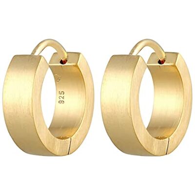 Kuzzoi Boucles d'oreilles créoles rondes mates (13 mm) pour homme 1 paire de boucles d'oreilles créoles dorées en argent sterling 925 plaqué or - Publicité Kuzzoi Boucles d'oreilles créoles rondes mates (13 mm) pour homme 1 paire de boucles d'oreilles créoles dorées en argent sterling 925 plaqué or - Publicité