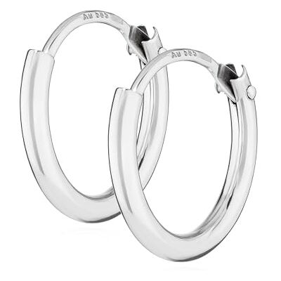 NKlaus paire or 585 or blanc créoles boucles d'oreilles boucles d'oreilles rondes en or 11mm - Publicité NKlaus paire or 585 or blanc créoles boucles d'oreilles boucles d'oreilles rondes en or 11mm - Publicité