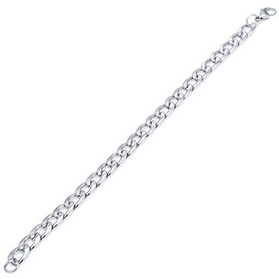 DonDon Bracelet Homme avec Chaine à maillons en Acier Inoxydable Argent avec mesures différents - Publicité DonDon Bracelet Homme avec Chaine à maillons en Acier Inoxydable Argent avec mesures différents - Publicité