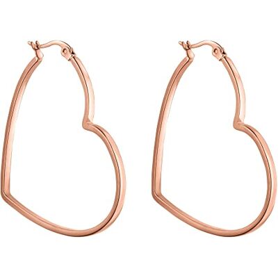Purelei Boucles d’oreilles créoles femme cœur acier inoxydable – Créoles résistantes à l’eau, anti-allergène, style élégant 44,5 x 42 mm, bijoux féminins tendance - Publicité Purelei Boucles d’oreilles créoles femme cœur acier inoxydable – Créoles résistantes à l’eau, anti-allergène, style élégant 44,5 x 42 mm, bijoux féminins tendance - Publicité