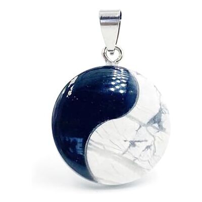 BlackAmazement Pendentif Pierre Naturelle Marbre Collier Taijitu Cercle Yin Yang Blanc Noir Femme Homme, 25mm, Acier inoxydable, Marbre. Publicité BlackAmazement Pendentif Pierre Naturelle Marbre Collier Taijitu Cercle Yin Yang Blanc Noir Femme Homme, 25mm, Acier inoxydable, Marbre. Publicité