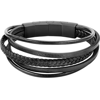 Sector No Limits Bracelet Homme, Collection BANDY, en Acier, PVD Noir, cuir, émail - Publicité Sector No Limits Bracelet Homme, Collection BANDY, en Acier, PVD Noir, cuir, émail - Publicité