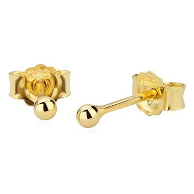 NKlaus Paire de 2mm Boule Clou d'oreille 8 carats 333 or jaune Femme Fiche Boucles d'oreilles - Publicité NKlaus Paire de 2mm Boule Clou d'oreille 8 carats 333 or jaune Femme Fiche Boucles d'oreilles - Publicité