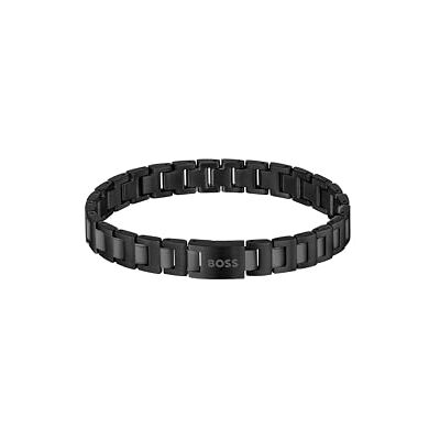 BOSS Jewelry Bracelet à Maillons pour Homme Collection CANDOR JEWELRY en Acier Inoxydable Noir - Publicité BOSS Jewelry Bracelet à Maillons pour Homme Collection CANDOR JEWELRY en Acier Inoxydable Noir - Publicité