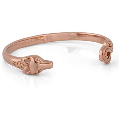 Akitsune Ferus Bracelet Bijoux de Bras Femmes Hommes Bracelet en Acier Inoxydable Cuff Bracelet Renard Minimaliste Or Rose 60mm - Publicité Akitsune Ferus Bracelet Bijoux de Bras Femmes Hommes Bracelet en Acier Inoxydable Cuff Bracelet Renard Minimaliste Or Rose 60mm - Publicité