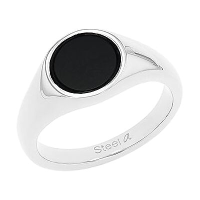 Amor Bague Cupidon en acier inoxydable Bagues unisexes pour hommes pour femmes, noir, livré dans une boîte cadeau de bijoux, - Publicité Amor Bague Cupidon en acier inoxydable Bagues unisexes pour hommes pour femmes, noir, livré dans une boîte cadeau de bijoux, - Publicité