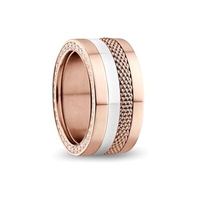 BERING Arctic Symphony Bague Pour Femme En Acier Inoxydable Or Rose Brillant - Publicité BERING Arctic Symphony Bague Pour Femme En Acier Inoxydable Or Rose Brillant - Publicité