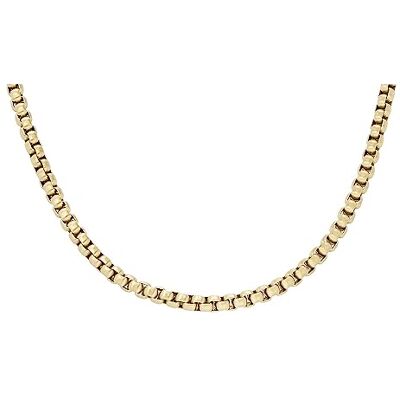 Fossil Collier pour hommes Collier à chaîne en acier inoxydable ton or, longueur : 460mm+50mm, largeur : 2.8mm, - Publicité Fossil Collier pour hommes Collier à chaîne en acier inoxydable ton or, longueur : 460mm+50mm, largeur : 2.8mm, - Publicité