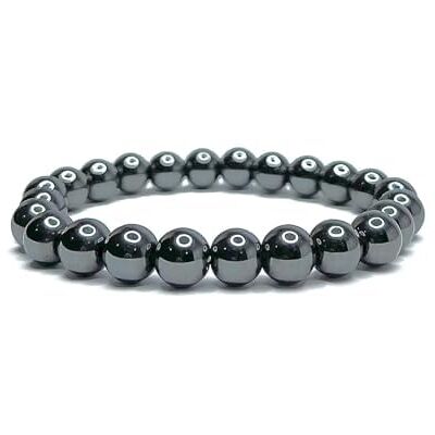 Felicidade Bracelet en hématite Pierre Naturelle Pierres fines et Précieuses Bracelet Bijoux Minéraux Cadeau Bien-être Cadeau Anniversaire Femme et Homme - Publicité Felicidade Bracelet en hématite Pierre Naturelle Pierres fines et Précieuses Bracelet Bijoux Minéraux Cadeau Bien-être Cadeau Anniversaire Femme et Homme - Publicité