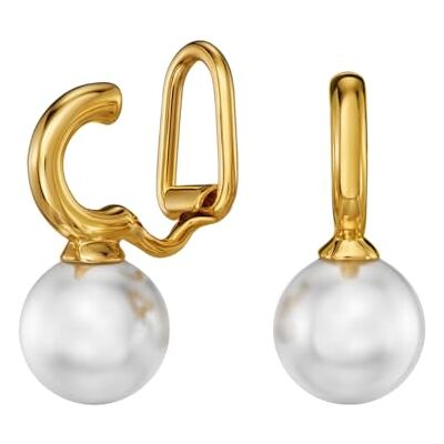 Traveller Boucles d'Oreilles Clip Pendentif Femme Or Perle 10 mm Blanc Plaqué Or 22 Carats 20 x 10 mm 114299, 20x10 mm, Or jaune Perle, Perle - Publicité Traveller Boucles d'Oreilles Clip Pendentif Femme Or Perle 10 mm Blanc Plaqué Or 22 Carats 20 x 10 mm 114299, 20x10 mm, Or jaune Perle, Perle - Publicité