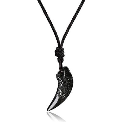 COAI Collier Réglable Pendentif Dent de Loup Pierre Unisexe - Publicité COAI Collier Réglable Pendentif Dent de Loup Pierre Unisexe - Publicité