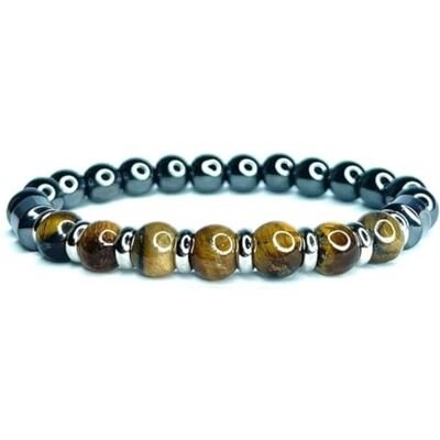 Felicidade Bracelet en Œil de Tigre & Hématite Naturelles – Perles Authentiques 8MM – Bijou Homme Élégant & Protecteur – Force, Confiance & Sophistication – Idée Cadeau Unique & Symbolique - Publicité Felicidade Bracelet en Œil de Tigre & Hématite Naturelles – Perles Authentiques 8MM – Bijou Homme Élégant & Protecteur – Force, Confiance & Sophistication – Idée Cadeau Unique & Symbolique - Publicité