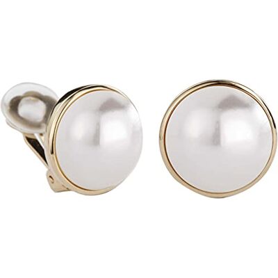 Traveller Boucles d'oreille clip avec une Perle 16mm 22ct dorées 113373 - Publicité Traveller Boucles d'oreille clip avec une Perle 16mm 22ct dorées 113373 - Publicité
