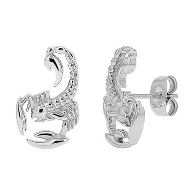 AMOR Boucles d'Oreilles Unisexe Femme Homme en Acier inoxydable Argenté Clou d'Oreille en Forme de Signe du Scorpion AMR-E0088 - Publicité AMOR Boucles d'Oreilles Unisexe Femme Homme en Acier inoxydable Argenté Clou d'Oreille en Forme de Signe du Scorpion AMR-E0088 - Publicité