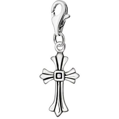 Quiges Charm Pendentif Breloque avec Fermoir Femme Plaqué Argent Croix Celtique 3D en Zircone Noire Carrée - Publicité Quiges Charm Pendentif Breloque avec Fermoir Femme Plaqué Argent Croix Celtique 3D en Zircone Noire Carrée - Publicité