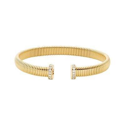 Michael Kors Bracelet manchette ouvert pour femme en argent sterling ou en laiton - Publicité Michael Kors Bracelet manchette ouvert pour femme en argent sterling ou en laiton - Publicité