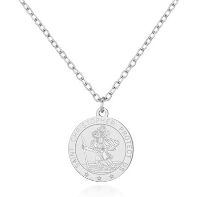 Philip Jones Collier Homme Acier St Christophe - Publicité Philip Jones Collier Homme Acier St Christophe - Publicité