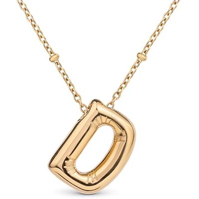 Amberta Collier de Lettres à Bulles en Or pour Femme et Adolescentes Pendentif Initiale en Acier Inoxydable Plaqué Or 18 Carats Bubble Balloon Lettre Épaisse Chaîne Personnalisée Prénom: D - Publicité Amberta Collier de Lettres à Bulles en Or pour Femme et Adolescentes Pendentif Initiale en Acier Inoxydable Plaqué Or 18 Carats Bubble Balloon Lettre Épaisse Chaîne Personnalisée Prénom: D - Publicité