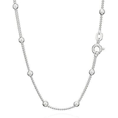 NKlaus Collier en Argent massif 925 Collier 42cm avec 22 boules - Publicité NKlaus Collier en Argent massif 925 Collier 42cm avec 22 boules - Publicité