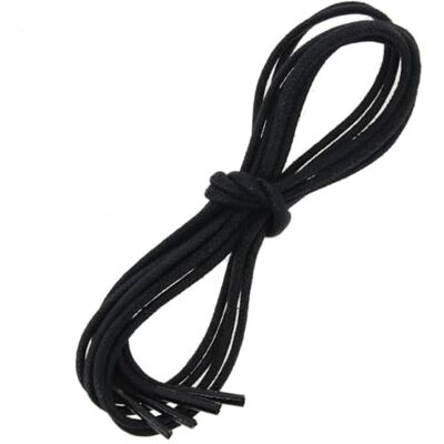 Les Lacets Français. Lacets ronds et épais. 3mm, Coton. Noir. 75cm FABRIQUE EN FRANCE - Publicité Les Lacets Français. Lacets ronds et épais. 3mm, Coton. Noir. 75cm FABRIQUE EN FRANCE - Publicité